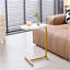 Table d'appoint blanche en forme de C, petit canapé pour la toux, chambre à coucher