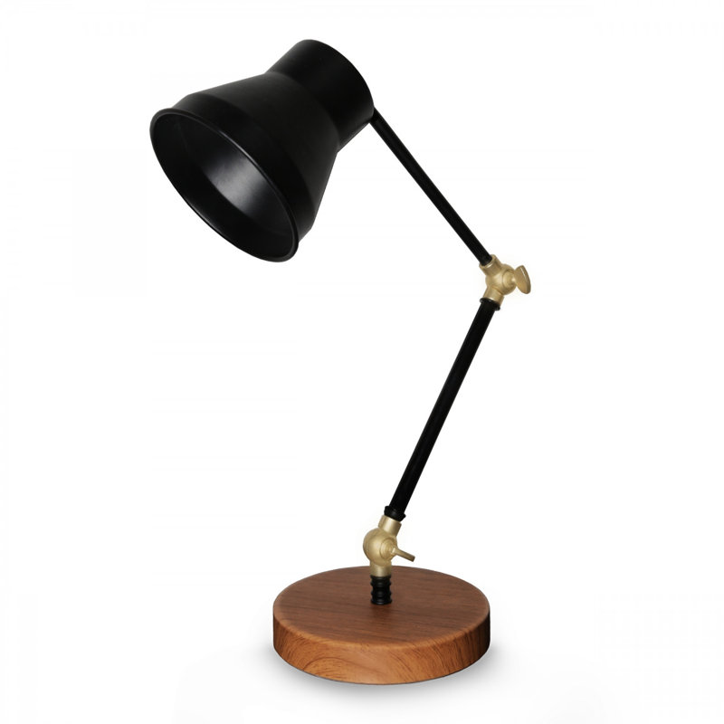 Scandinavian Style Table Lamp, Black Metal, 4.7 x 4.7 x 16.1 inches | 100% Metal Construction, E14 Socket, Max 40W | Modern Minimalist Design for Living Room, Bedroom, or Office, Elegant & Functional Lighting Solution