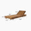 Ensemble de chaise longue en bois d'acacia massif avec COUSSIN LUNGE (gris foncé) - Version crème assortie disponible