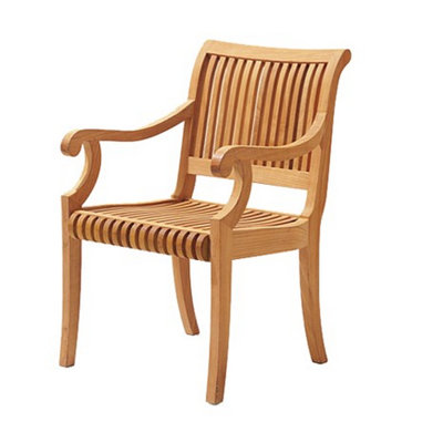 Giva Teak Patio Dining Armchair by Teak Smith