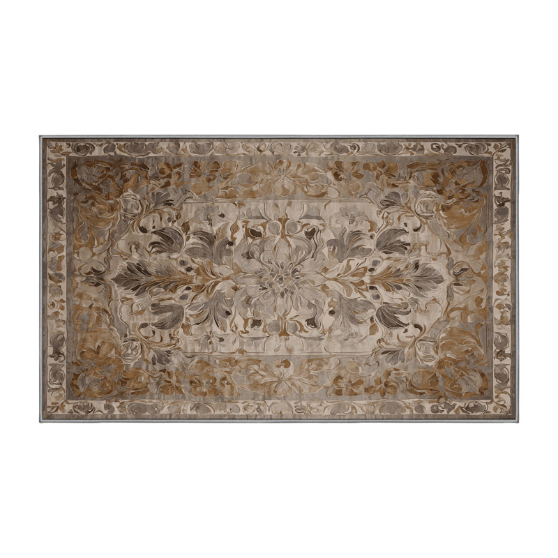 Machine Washable Gray Area Rug, Rectangle 8' x 10'