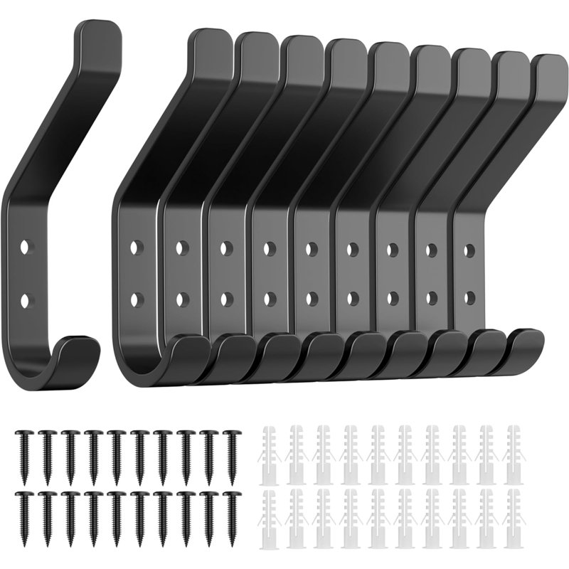 Lorentzen Metal Wall Wall Hook, Black
