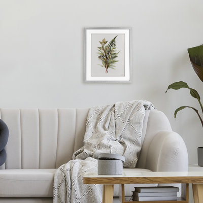 «Butterfly Grove Forest Ferns», reproduction sous verre encadrée, conception de House Fenway
