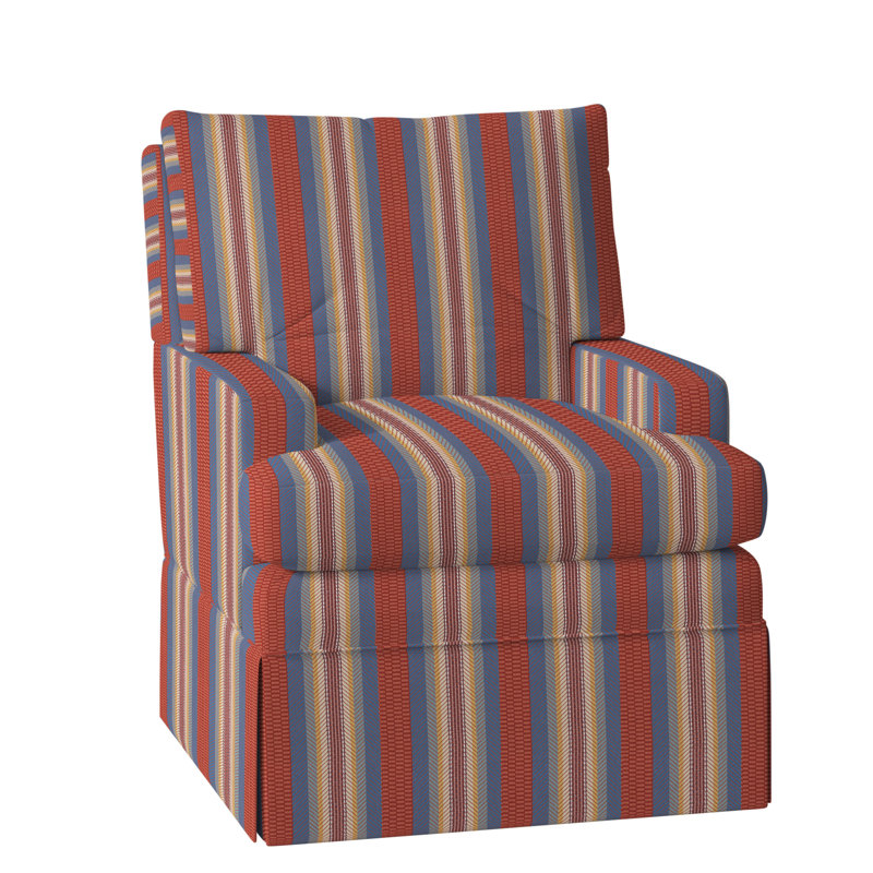 Fauteuil Hanson, Amboise à rayures rouges / bleues