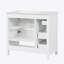 Meuble-lavabo blanc 36 po avec deux portes et tiroirs