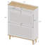 Armoire à chaussures autoportante avec 2 portes et tiroirs rabattables, organisateur étroit pour les couloirs compacts, apparence naturelle blanche, rangement adéquat, porte unique, conception de support de processus d'installation sans effort