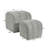 Nestable Upholstered Boucle Fabric Ottoman Set-2116188150