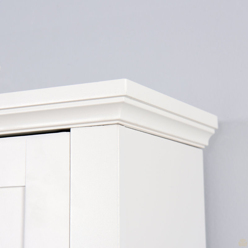 Armoire de rangement pour salle de bain en bois au-dessus de la toilette avec tablette réglable
