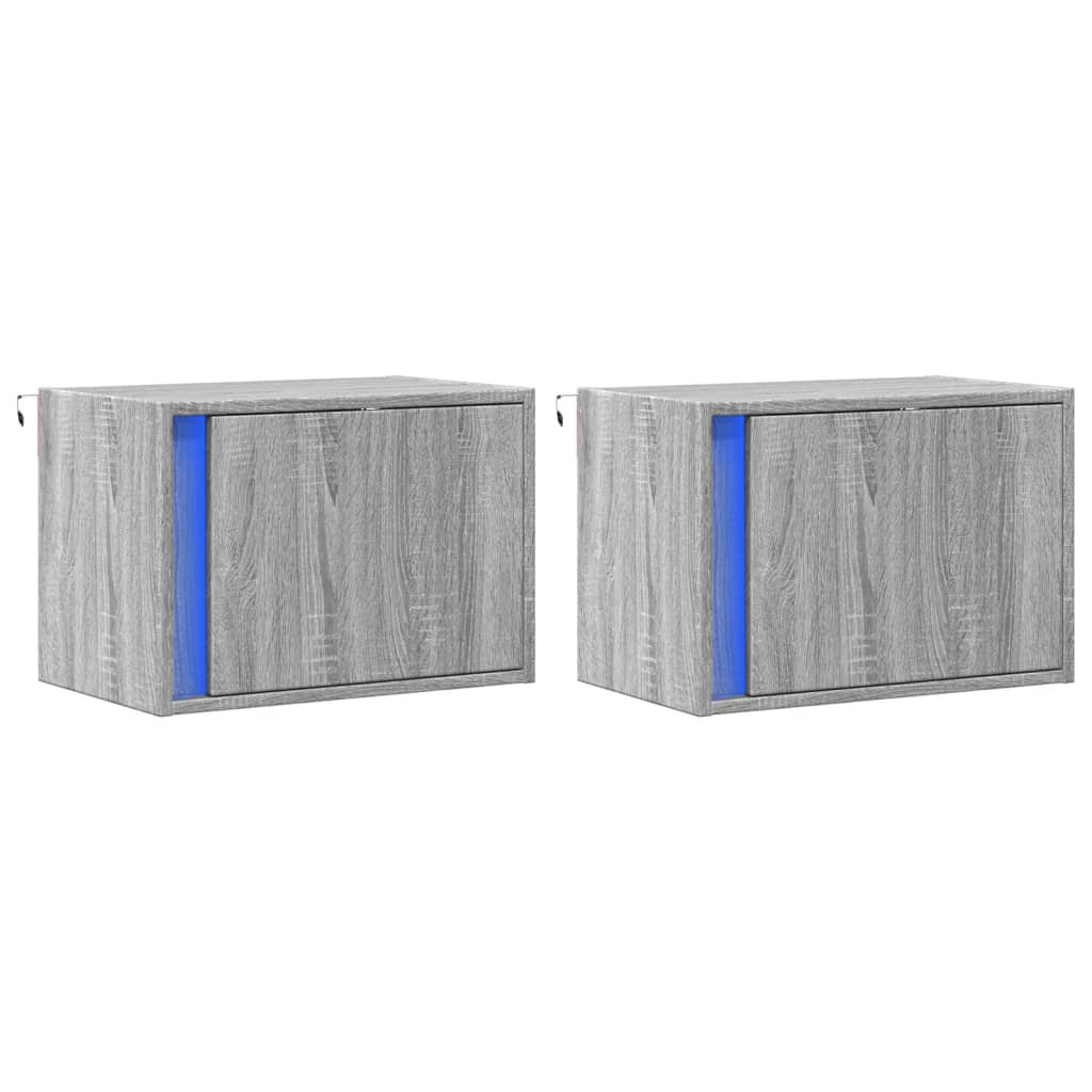 Vidaxl wall-mounted bedside tables with LED lights