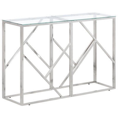 Caddigan Glass Top Console Table