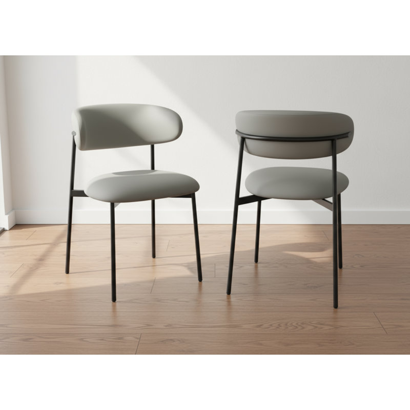Luna Leather Dining Chair, Taupe