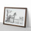 Mottled Horse by Jean Bernard - Picture Frame Drawing Print-55582112-55582118