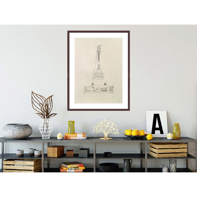 Monument commémorant la «Victoire sur les paysans» d'après le «Manuel de mesure» par Albrecht Dürer, impression giclée sur cadre