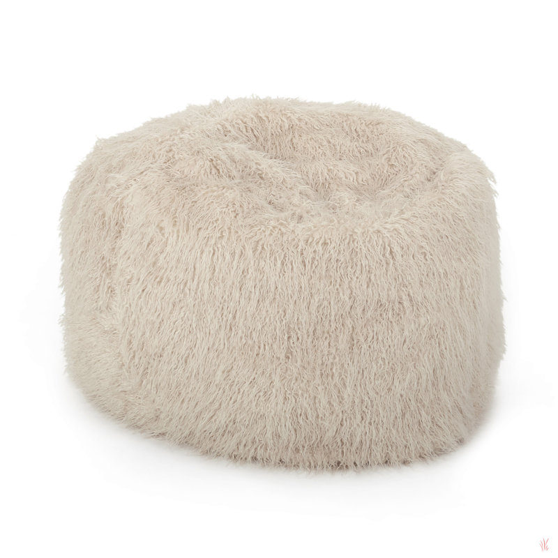 Sac à billes Mahin, Fausse fourrure brun clair
