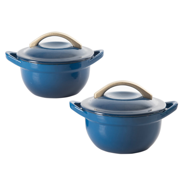 8 PC Enameled Cast Iron Cookware Set - Agave