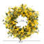 Couronne de marguerite jaune artificielle 22 po, grande couronne florale de porte d'entrée, décor de Pâques intérieur ou extérieur-298762538