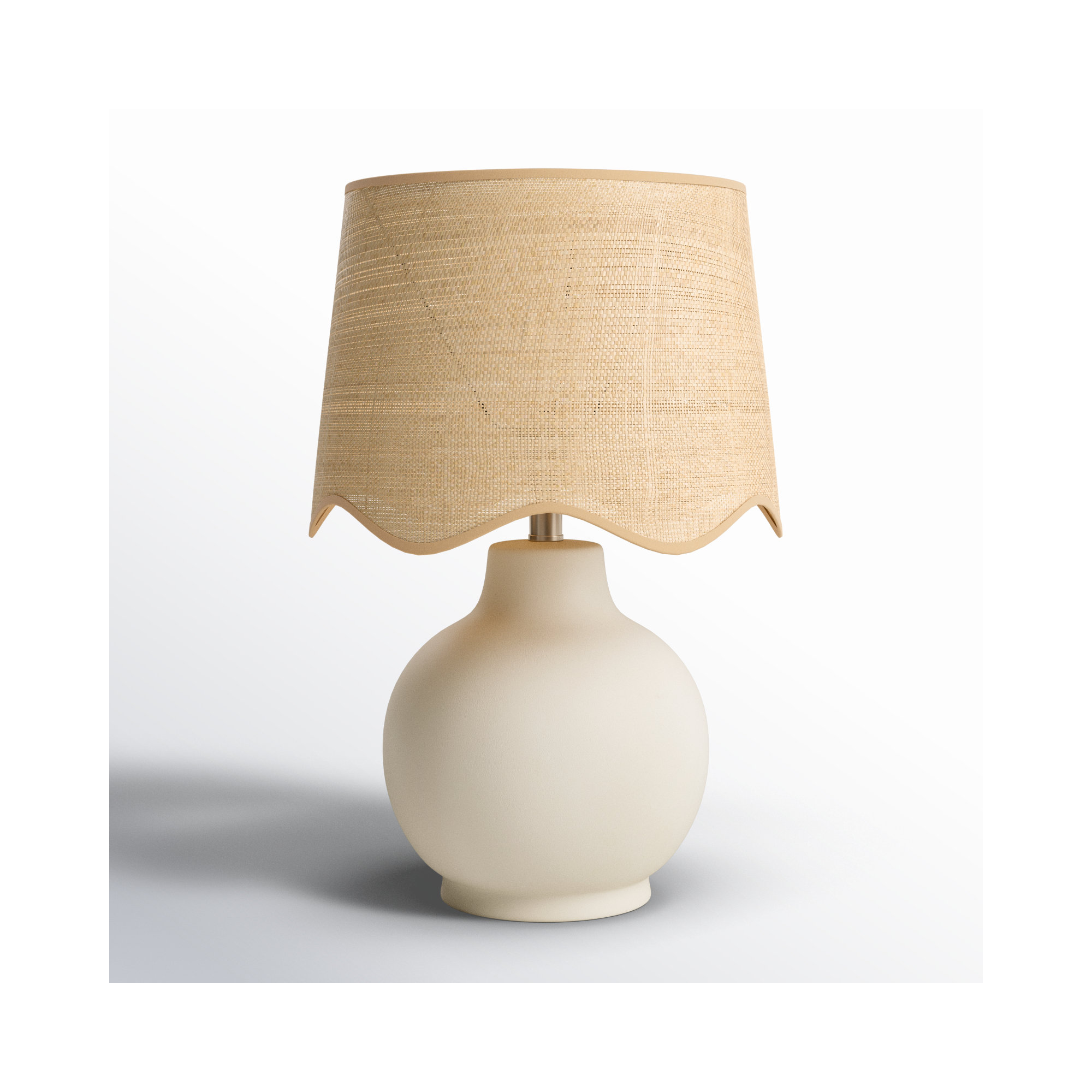 Maura Accent Table Lamp, Cream, 22"H x 15"W x 15"D, Tan