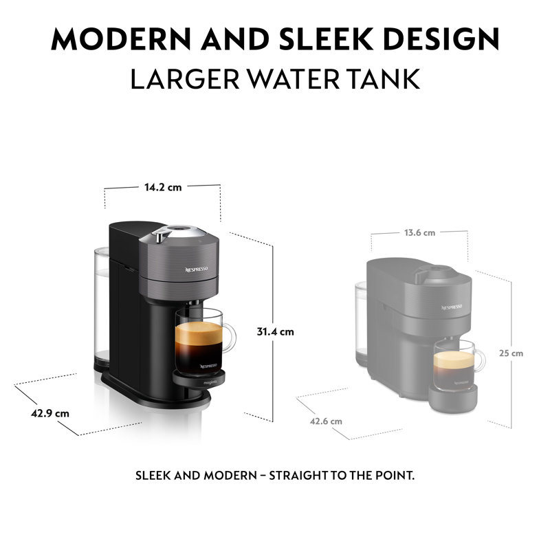 Nespresso Vertuo Next Coffee Machine by Magimix, Dark Grey