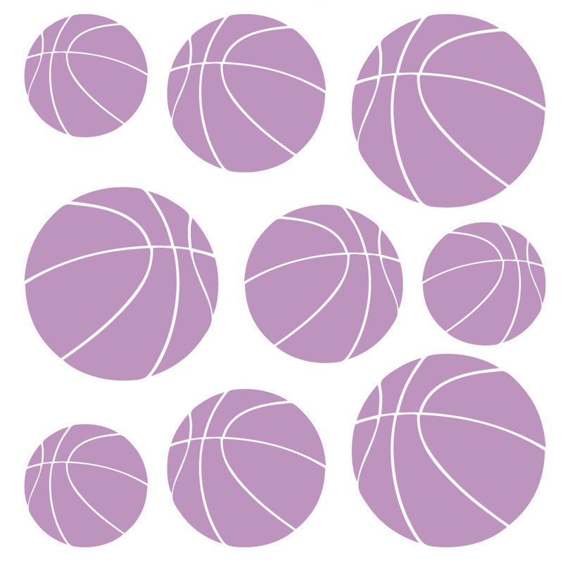 Décalcomanie murale baskets, Lilas, H 40 po x l 40 po x P 0,01 po