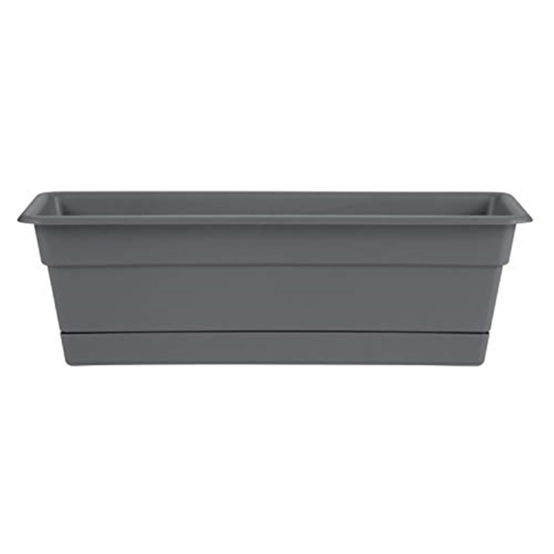Kiyohara Window Box Planter, 8" H x 10" W x 24" D, Brown 