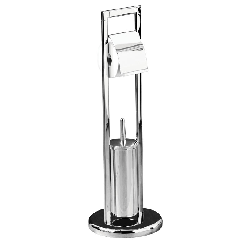 Free Standing Toilet Roll and Brush Holder