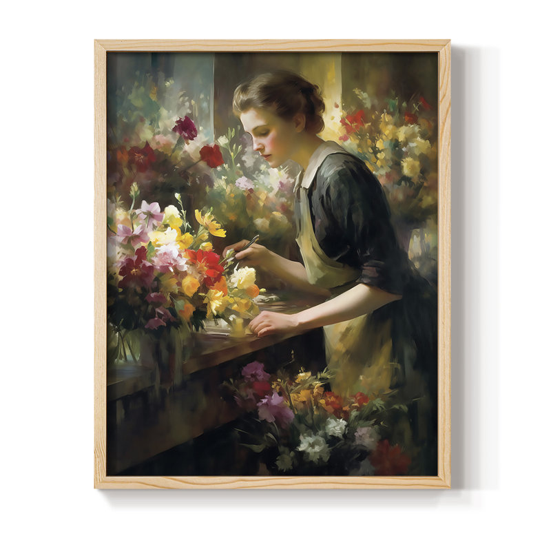 Reproduction encadrée WOMEN Series CDXV III - bois massif, 21" H x 17" W, Naturel