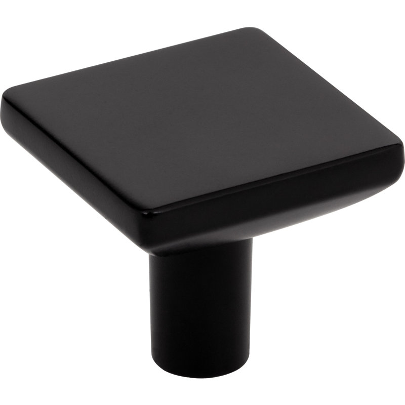 Walker 1 Square Knob, 1-1/4" Length, Matte Black