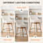 Tabouret pivotant rembourré (ensemble de 2)-744273588