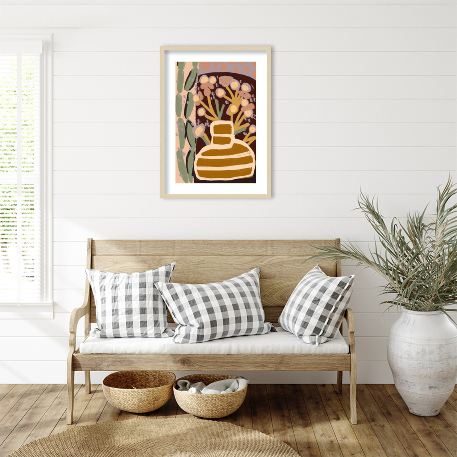 Pastel Impression by Treechild, Brown Framed, 33" H x 24" W