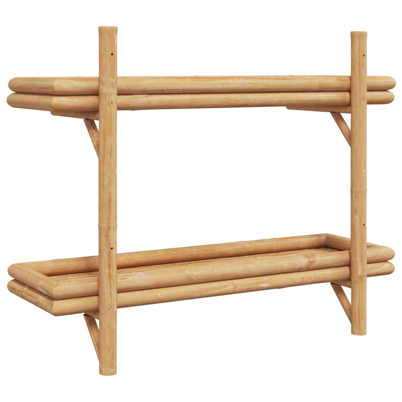 Bamboo Bracket Shelf, 60cm H x 75cm W x 26cm D