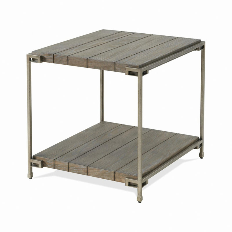 Table de bout en métal avec tablette