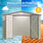 10x8 Feet White Color Outdoor Garden Shed Aluminum Alloy Frame With Hinge Door And Foundation
