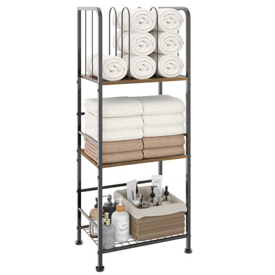 Towel Rack Free Standing 3-Tier M-Shaped Detachable Dividers, Durable Metal Towel Holder For Bathroom, Pool Towel Rack, Space-Saving Towel Storage Organizer,