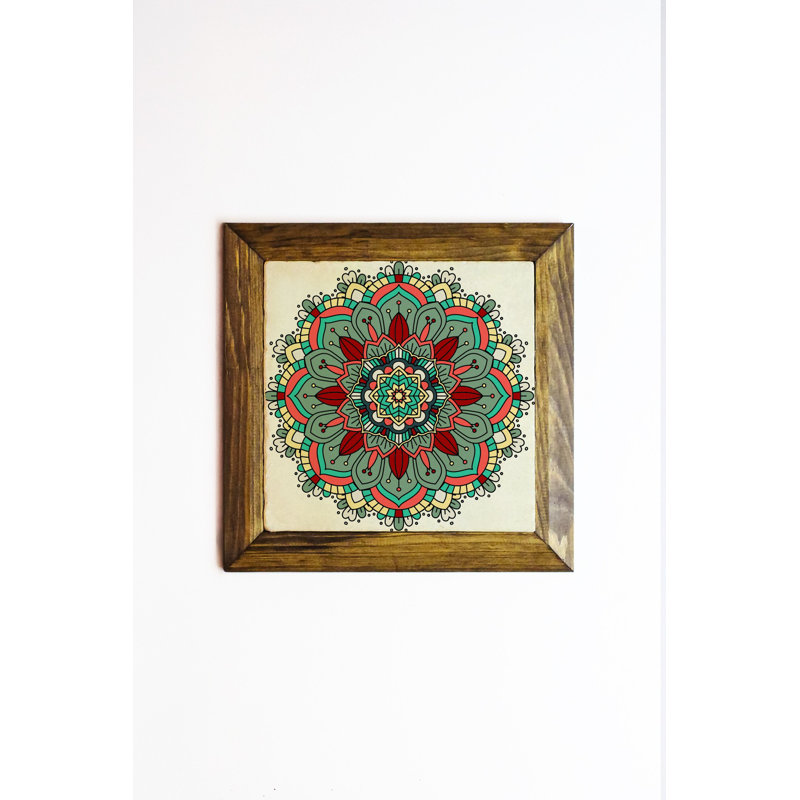 Élégante peinture encadrée décorative, art 100% pierre, 6,1 x 6,1 pouces | Cadre en bois de qualité supérieure, épaisseur: 0,8 po | Imprimé UV pour des couleurs éclatantes | Parfait pour la décoration intérieure, le salon et le bureau