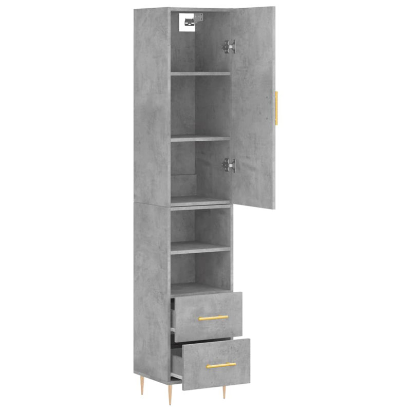Munawar 34.5cm Sideboard, Concrete Grey