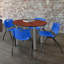 Plateau de table Kee, 4 chaises empilables-1528929525-1562182179-1562182178