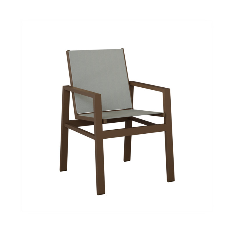 Chaise berçante Vida de Berlin Gardens, Veine d'aluminium et de bois mesquite, Ardoise Nova