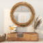 Wood Large Room Wall Mirror with Layered Wood Chip and Stick Design