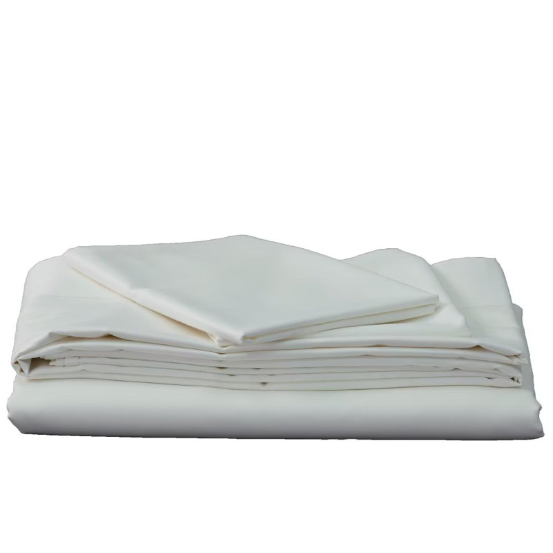 Full Size White Cotton Sateen Sheet Set