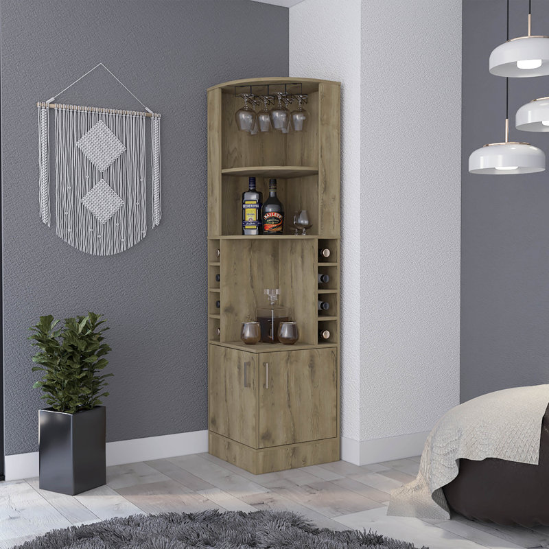 Fortescue 18.4'' Bar Cabinet, Brown