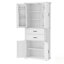 Armoire de rangement vidéo avec espace multifonctionnel, portes, tablettes, 2 tiroirs et tablette réglable pour la vie organisée-109065374