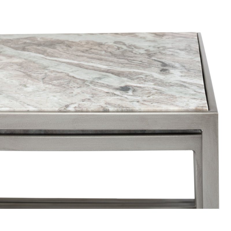 3-Piece Marble Top Nesting Coffee Table Set