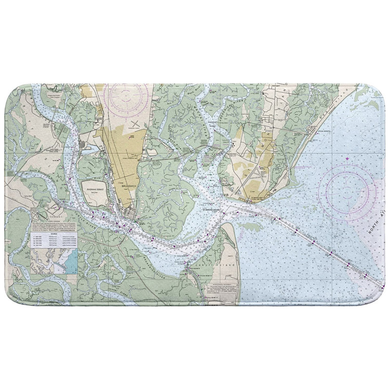 Tapis de bain St Simons Sound, GA, L 30 po x l 18 po