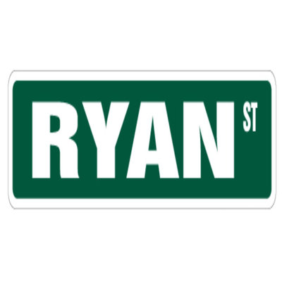 Ryan Street Sign Childrens Name Room