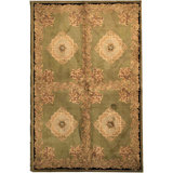 Hand-Knotted High-Quality Green Area Rug
