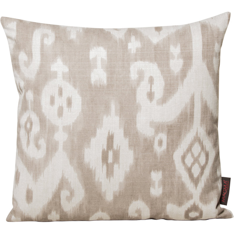 Kelim Ikat Cotton Blend Throw Pillow, Brown