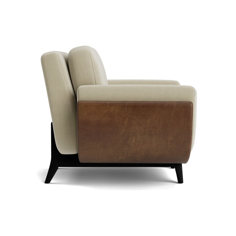 Regatta Chair, Performance Linen - Flax/Bedford - Tobacco, Black