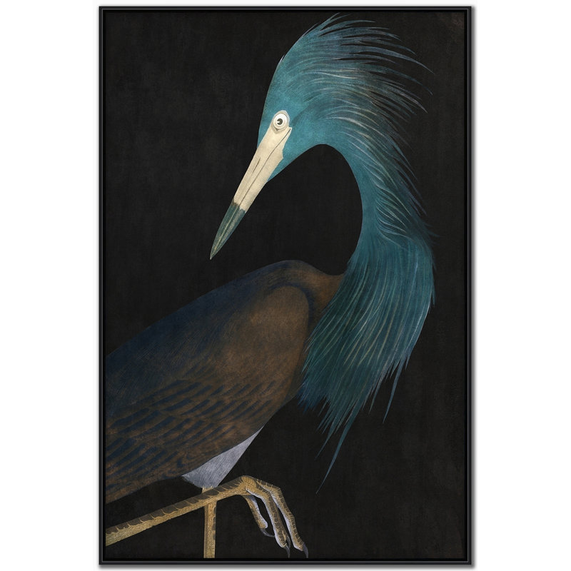 «Majestic Blue Heron II», art mural sur toile