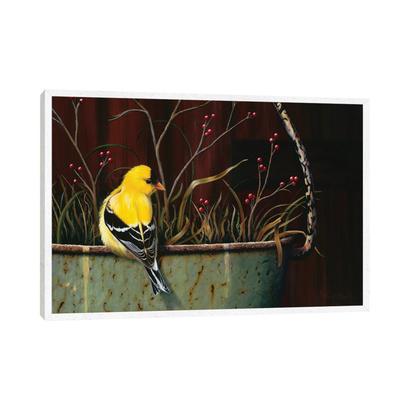Yellow Bundle Of Joy by Camille Engel - Print on Canvas, 152.5 cm H x 101.5 cm W, White Framed