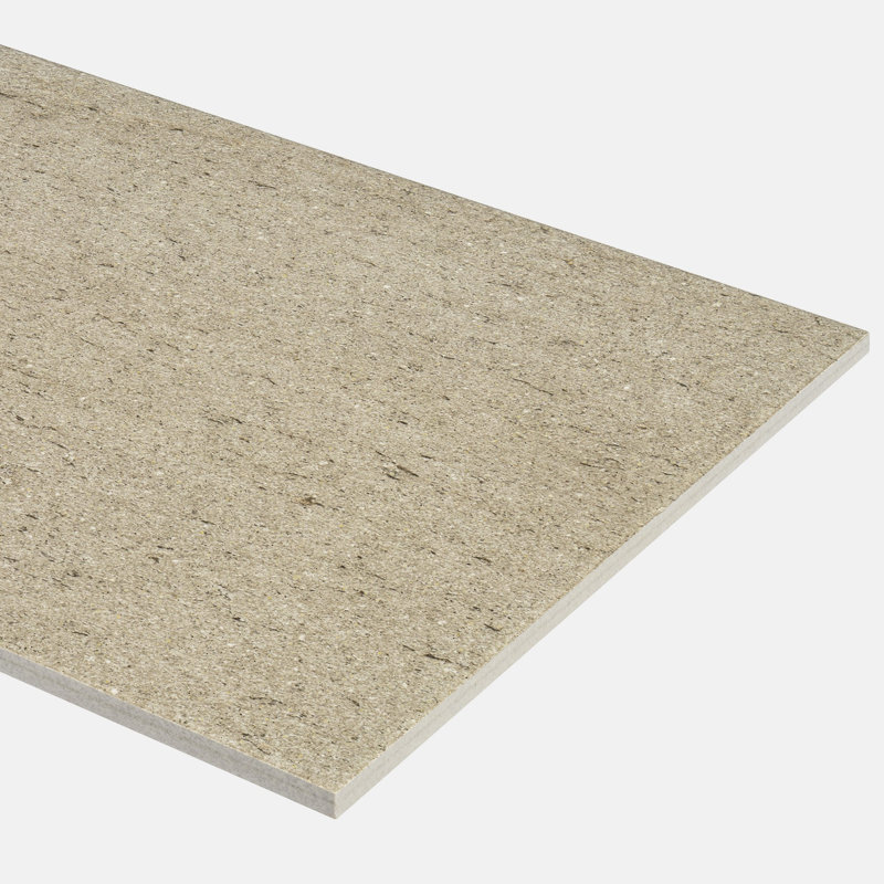 Storm 12'' W x 24'' L Porcelain Stone Look Singular Tile, Chardonnay
